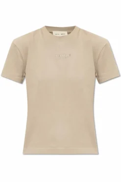 Fear Of God Essentials beżowy T-shirt z logo
