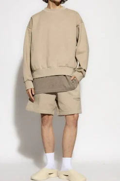 Fear Of God Essentials beżowy Bluza z logo