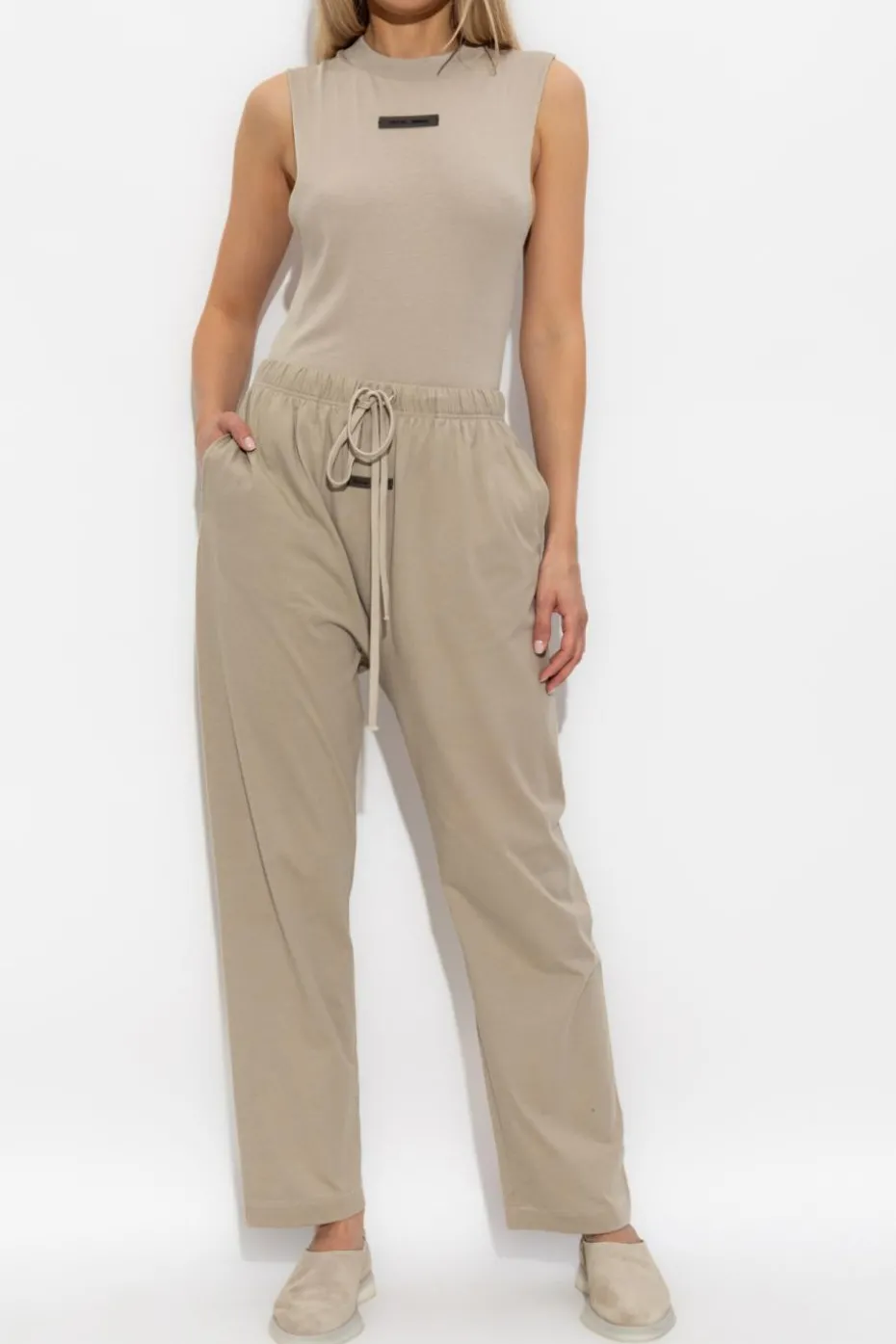 Fear Of God Essentials beżowy Body z logo