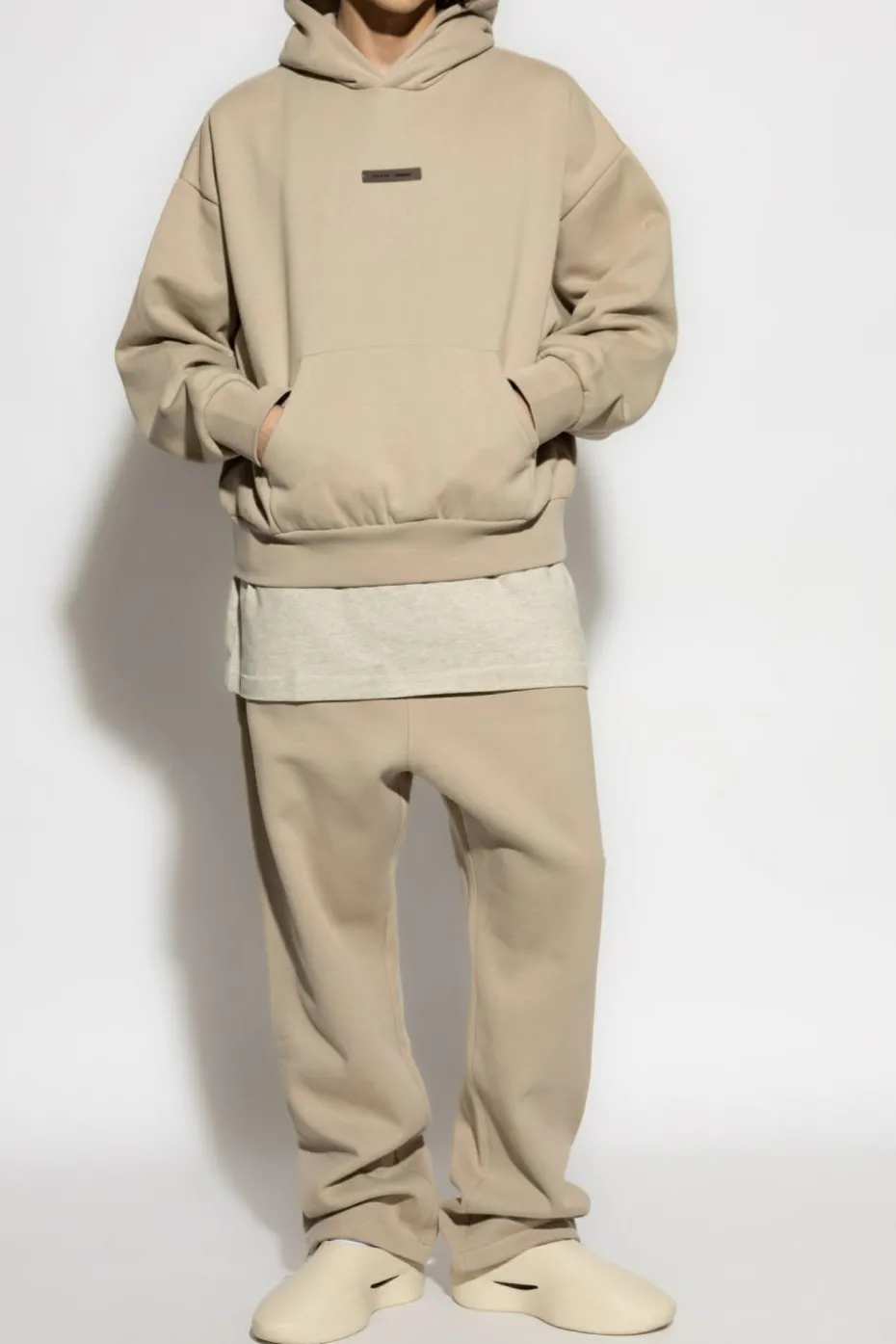 Fear Of God Essentials beżowy Dresowe spodnie