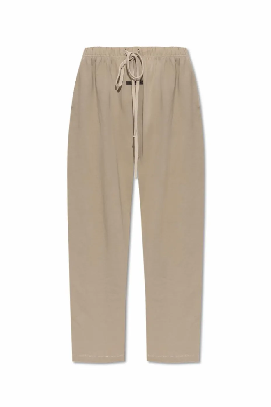Fear Of God Essentials beżowy Bawełniane spodnie