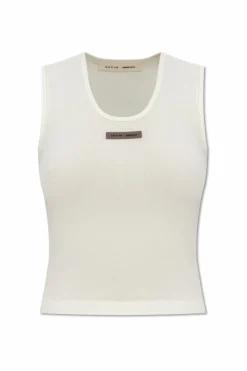 Fear Of God Essentials BIAŁY T-shirt z logo