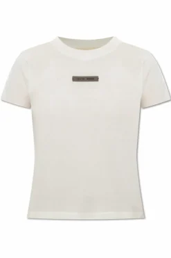 Fear Of God Essentials BIAŁY T-shirt z logo