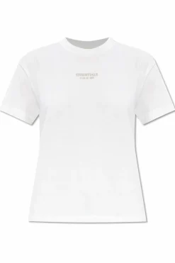 Fear Of God Essentials BIAŁY T-shirt z logo