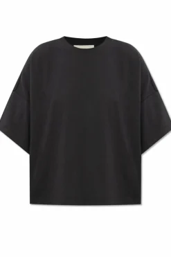 Fear Of God Essentials CZARNY T-shirt typu `oversize`