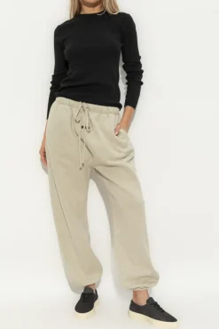 Fear Of God Essentials CZARNY Sweter z okrągłym dekoltem