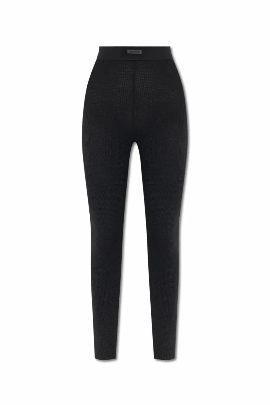 Fear Of God Essentials CZARNY Prążkowane legginsy