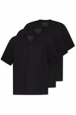 Fear Of God Essentials CZARNY Trójpak t-shirtów