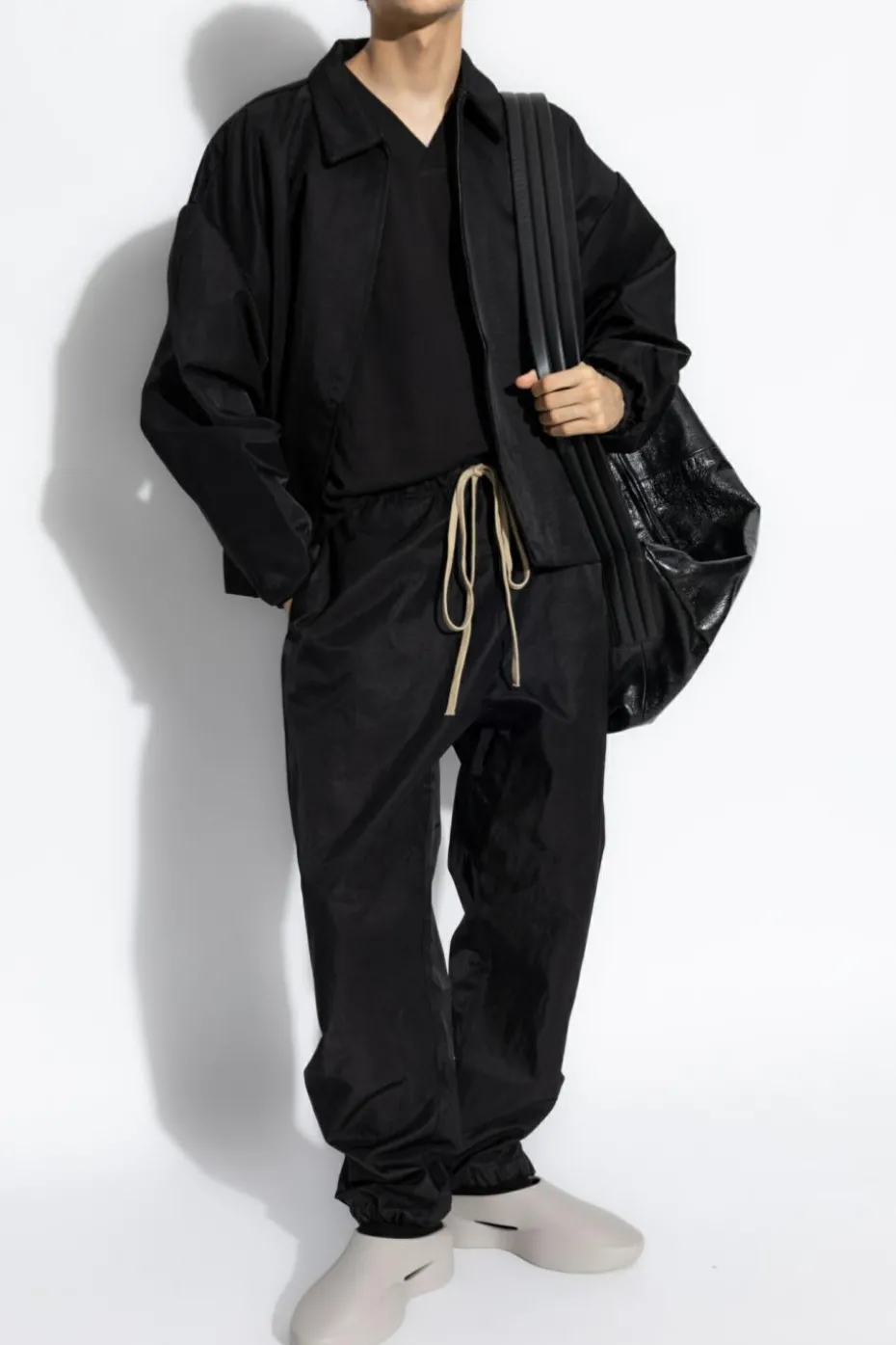 Fear Of God Essentials CZARNY Trójpak t-shirtów