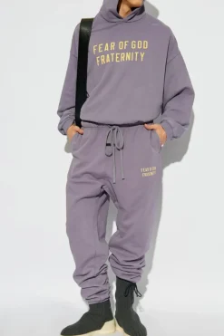 Fear Of God Essentials FIOLETOWY Spodnie dresowe