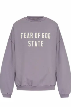 Fear Of God Essentials FIOLETOWY Bluza z logo