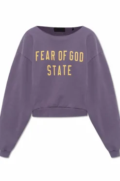 Fear Of God Essentials FIOLETOWY Bluza z nadrukiem
