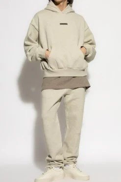 Fear Of God Essentials kremowy Bluza z logo