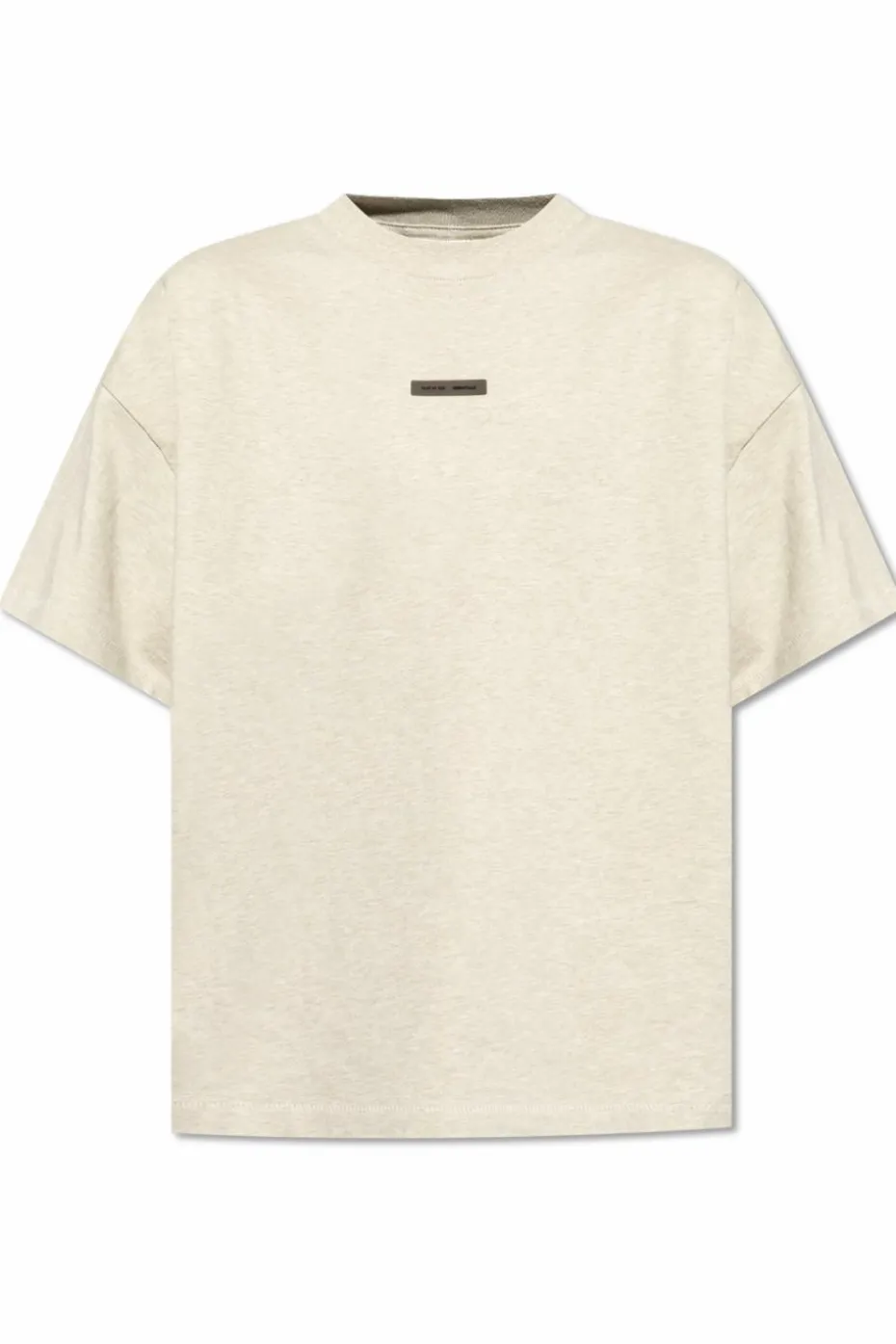 Fear Of God Essentials kremowy T-shirt z logo