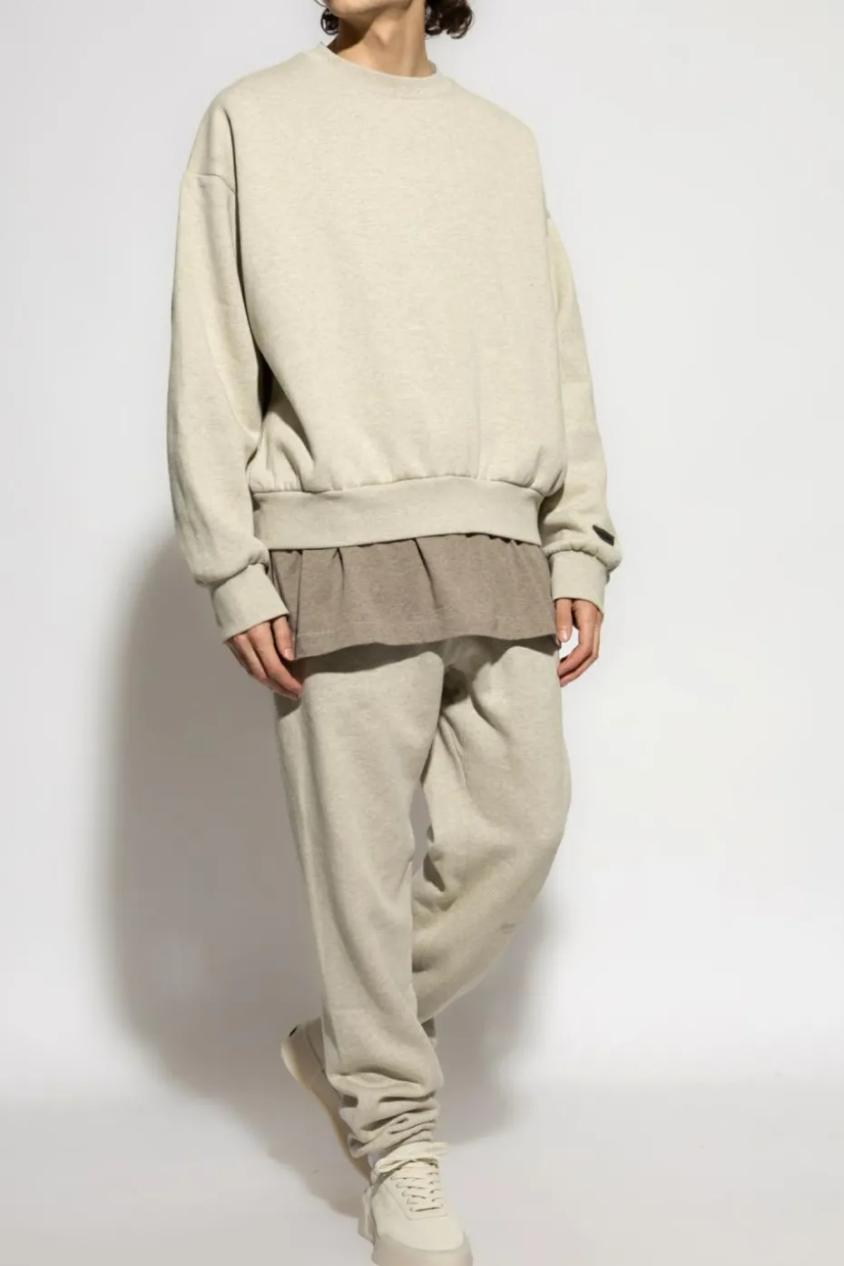 Fear Of God Essentials kremowy Dresowe spodnie