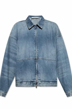 Fear Of God Essentials NIEBIESKI Jeansowa kurtka
