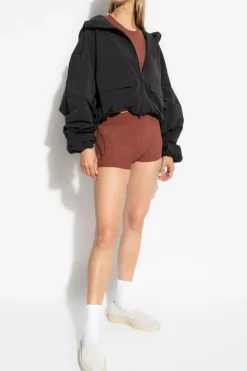 Fear Of God Essentials RÓŻOWY Prążkowane szorty
