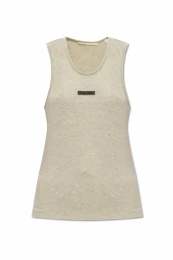 Fear Of God Essentials SZARY T-shirt z logo