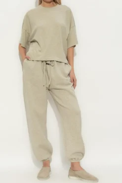 Fear Of God Essentials SZARY T-shirt typu `oversize`