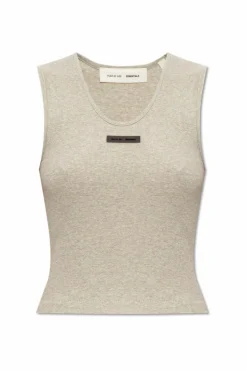 Fear Of God Essentials SZARY T-shirt z logo