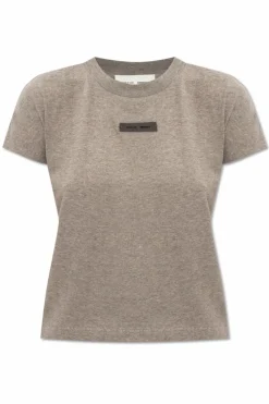 Fear Of God Essentials SZARY T-shirt z logo