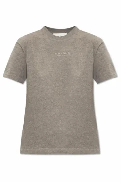 Fear Of God Essentials SZARY T-shirt z logo