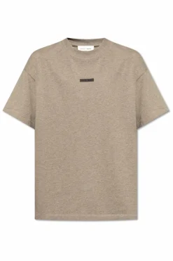 Fear Of God Essentials SZARY T-shirt z logo