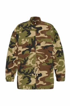 Fear Of God Essentials ZIELONY Kurtka z motywem moro