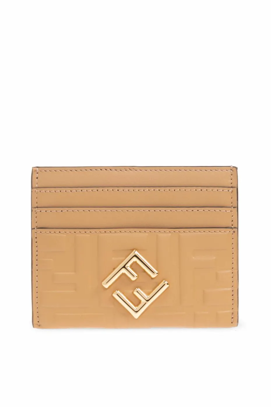 Fendi beżowy Portfel z logo