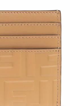 Fendi beżowy Portfel z logo