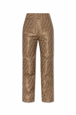 Fendi beżowy Spodnie narciarskie z monogramem