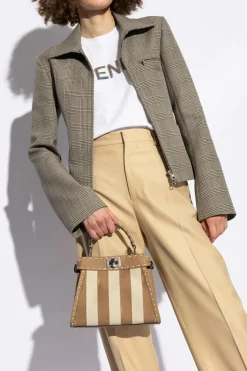 Fendi beżowy Torba na ramię `Peekaboo`