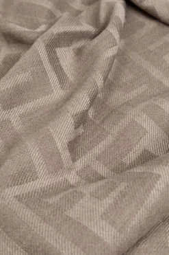 Fendi beżowy Wełniany szal