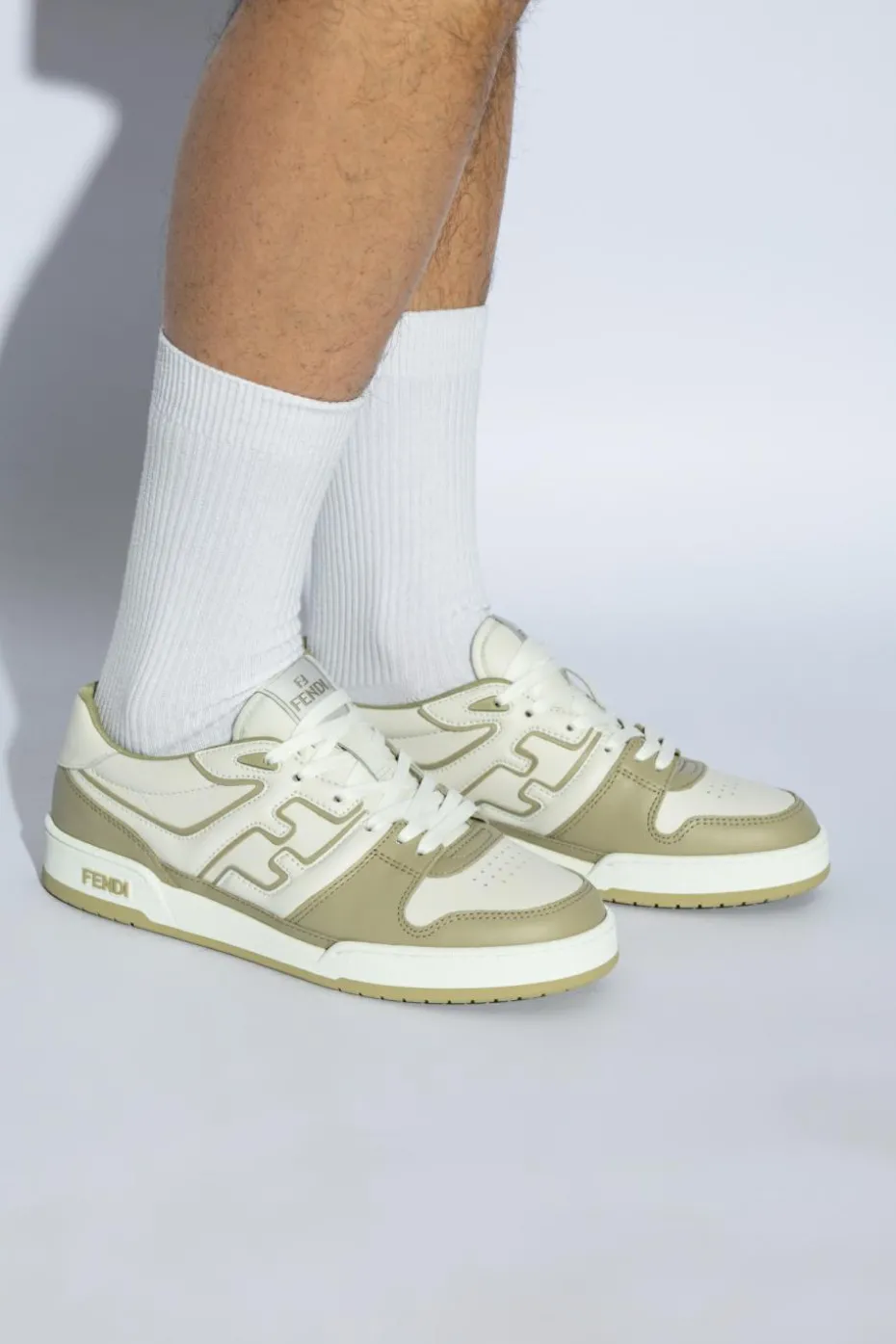 Fendi BIAŁY Buty sportowe `Match`