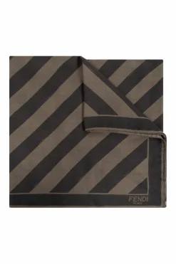 Fendi BRĄZOWY Chusta z logo