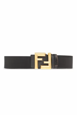Fendi BRĄZOWY Dwustronny pasek