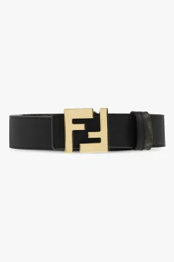 Fendi BRĄZOWY Dwustronny pasek