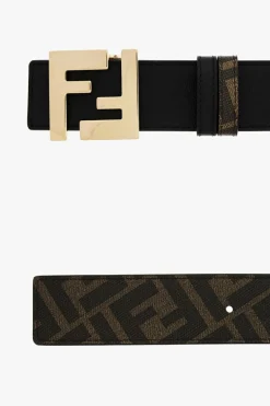 Fendi BRĄZOWY Dwustronny pasek