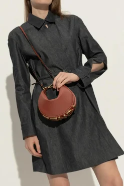 Fendi BRĄZOWY Torba na ramię `Fendigraphy Mini`