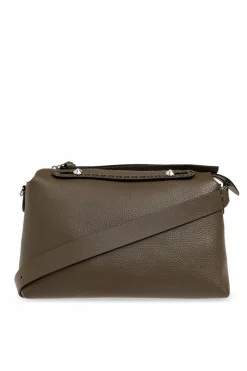 Fendi BRĄZOWY Torba na ramię `By The Way Selleria Large`