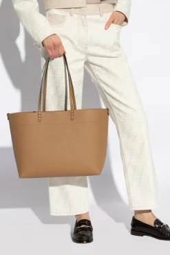 Fendi BRĄZOWY Torba `Roll Medium` typu `shopper`