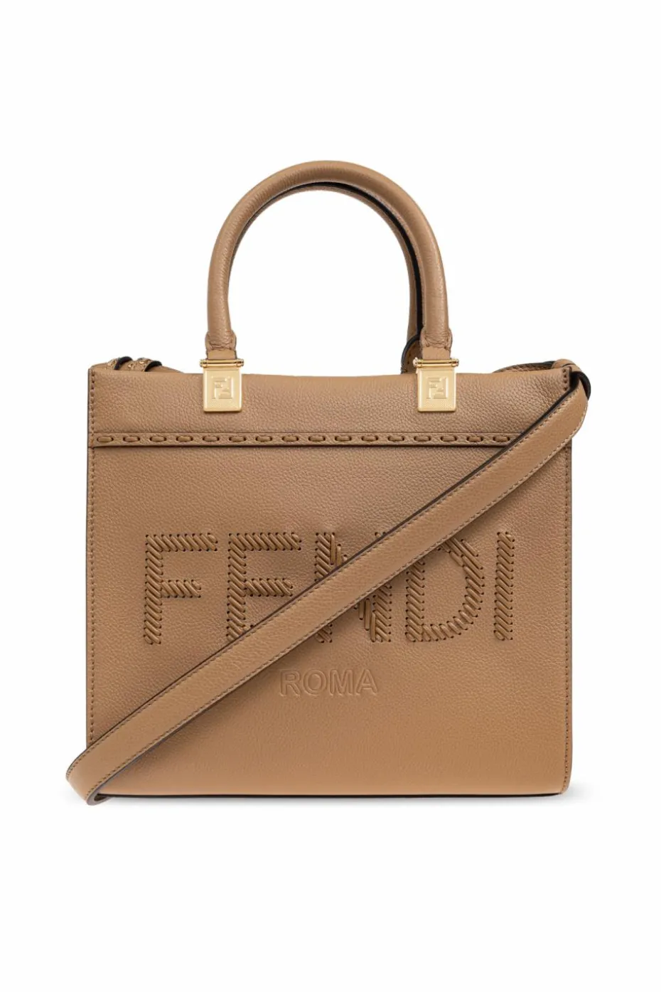 Fendi BRĄZOWY Torba `Sunshine Small` typu `shopper`