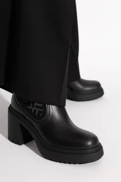 Fendi CZARNY Botki na obcasie `Domino`