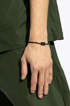 Fendi CZARNY Bransoleta z logo