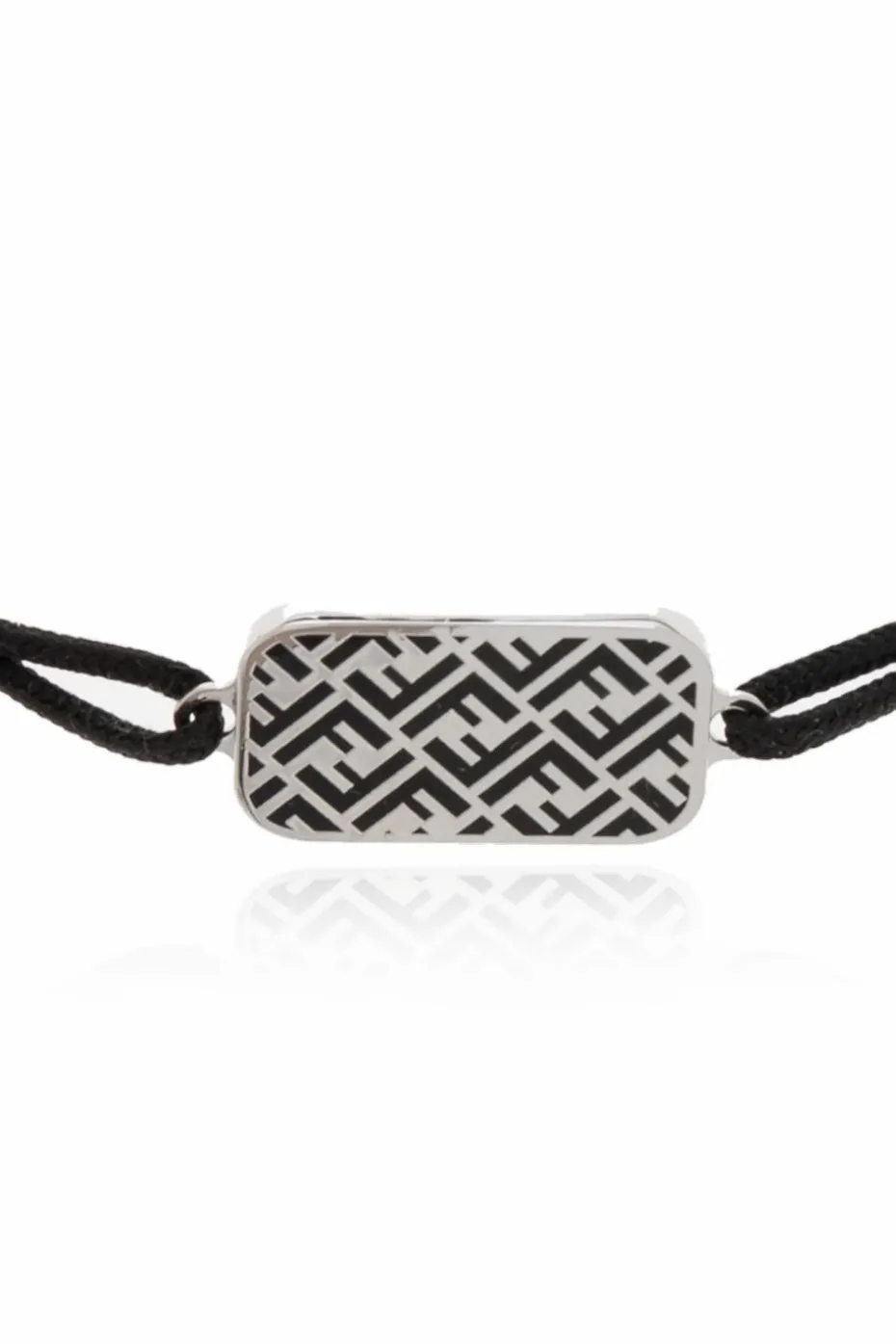 Fendi CZARNY Bransoleta z logo