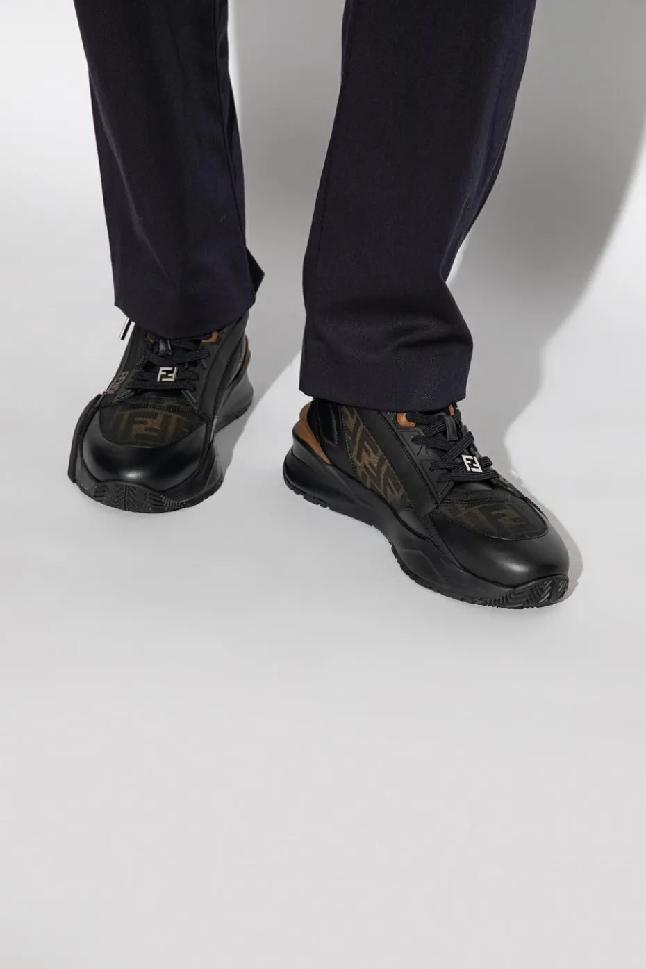 Fendi CZARNY Buty sportowe z logo