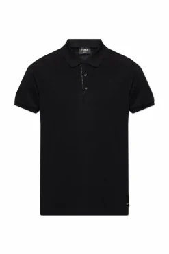 Fendi CZARNY Polo z logo