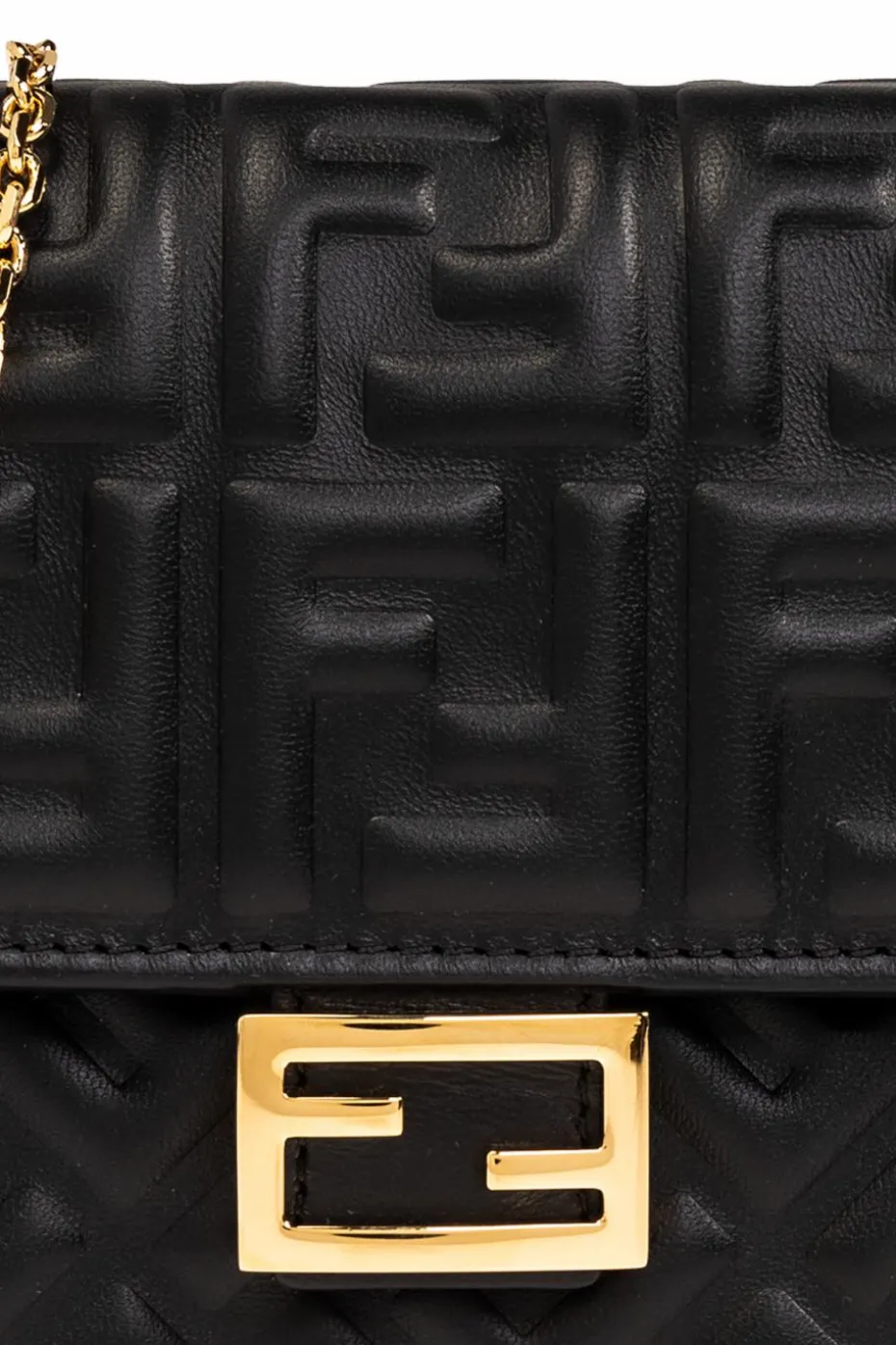 Fendi CZARNY Portfel na łańcuchu ‘Baguette’