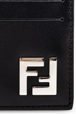 Fendi CZARNY Skórzane etui na karty