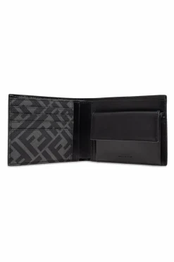 Fendi CZARNY Skórzany portfel